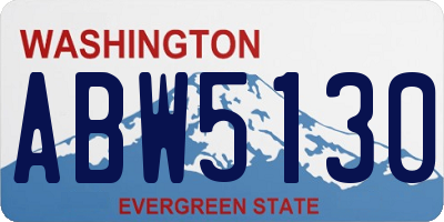 WA license plate ABW5130