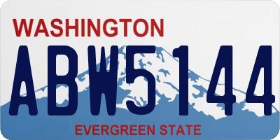 WA license plate ABW5144