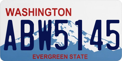 WA license plate ABW5145