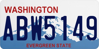 WA license plate ABW5149