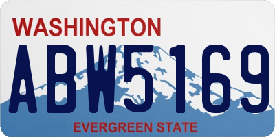 WA license plate ABW5169