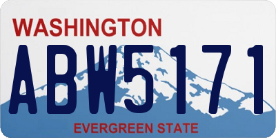 WA license plate ABW5171