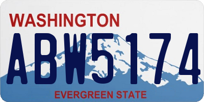 WA license plate ABW5174