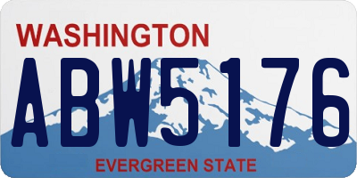 WA license plate ABW5176