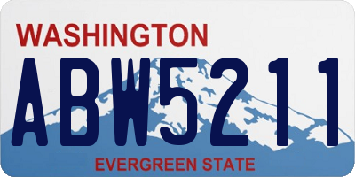 WA license plate ABW5211