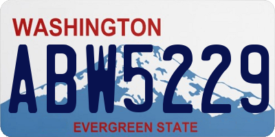 WA license plate ABW5229