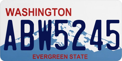 WA license plate ABW5245