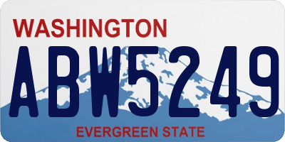 WA license plate ABW5249