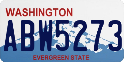 WA license plate ABW5273