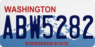 WA license plate ABW5282
