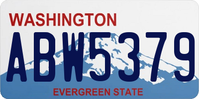 WA license plate ABW5379