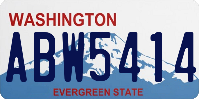 WA license plate ABW5414