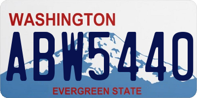 WA license plate ABW5440