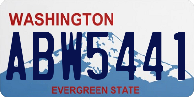 WA license plate ABW5441