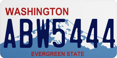 WA license plate ABW5444