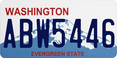 WA license plate ABW5446