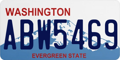 WA license plate ABW5469
