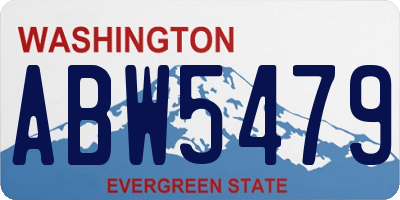 WA license plate ABW5479