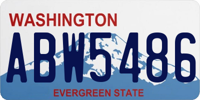 WA license plate ABW5486