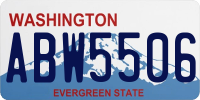 WA license plate ABW5506