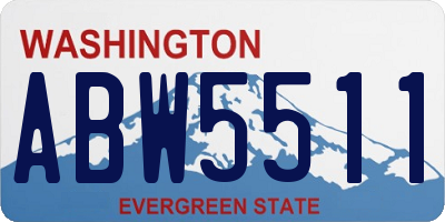 WA license plate ABW5511