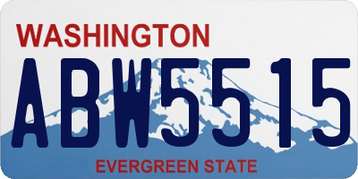 WA license plate ABW5515