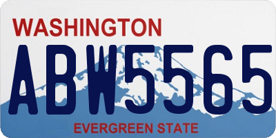 WA license plate ABW5565