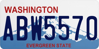 WA license plate ABW5570