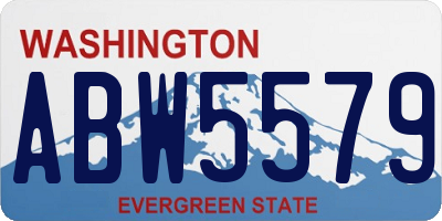 WA license plate ABW5579