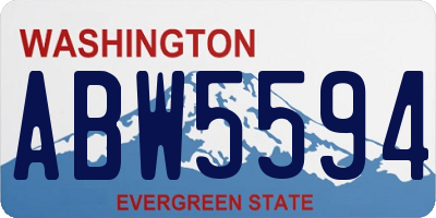 WA license plate ABW5594