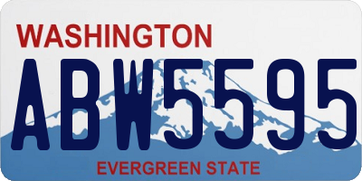 WA license plate ABW5595