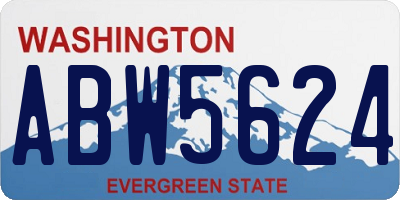 WA license plate ABW5624