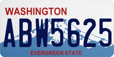 WA license plate ABW5625