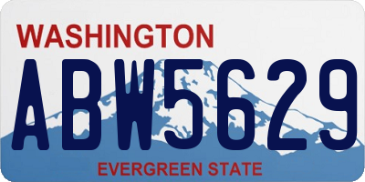 WA license plate ABW5629