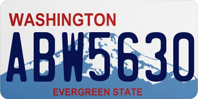 WA license plate ABW5630