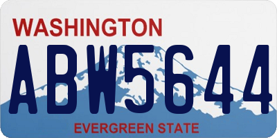 WA license plate ABW5644