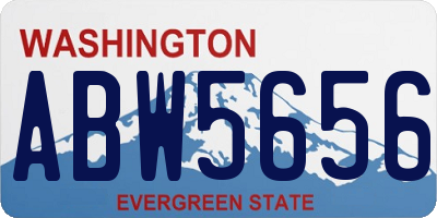WA license plate ABW5656