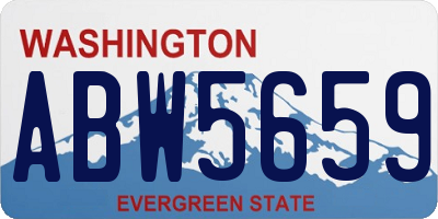 WA license plate ABW5659