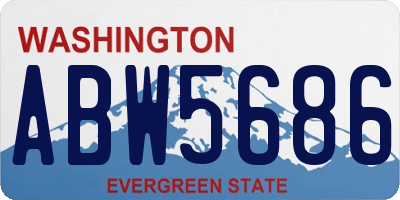WA license plate ABW5686