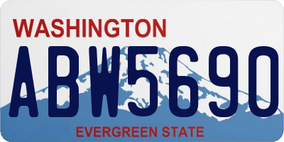 WA license plate ABW5690