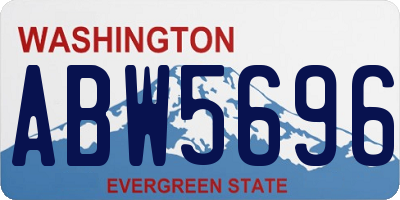 WA license plate ABW5696