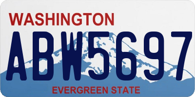 WA license plate ABW5697
