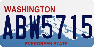WA license plate ABW5715