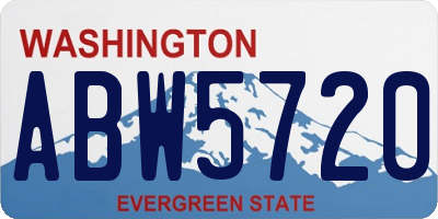 WA license plate ABW5720