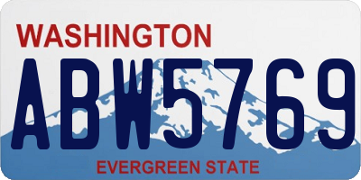 WA license plate ABW5769