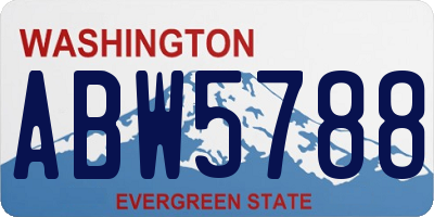 WA license plate ABW5788