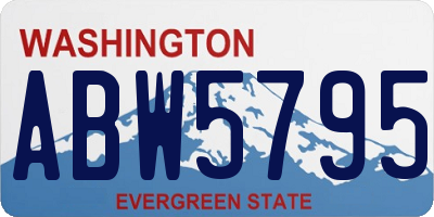 WA license plate ABW5795