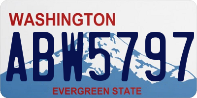 WA license plate ABW5797