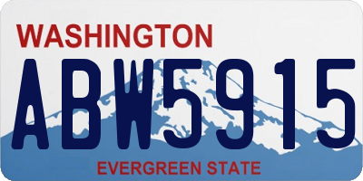 WA license plate ABW5915