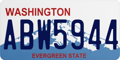 WA license plate ABW5944